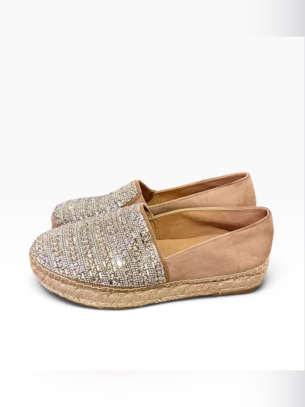 Steve Madden Women’s Proud Rhinestone Espadrille Slip-On Loafers